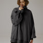 Oversized sweatshirt med rullkrage - Elegant komfort 